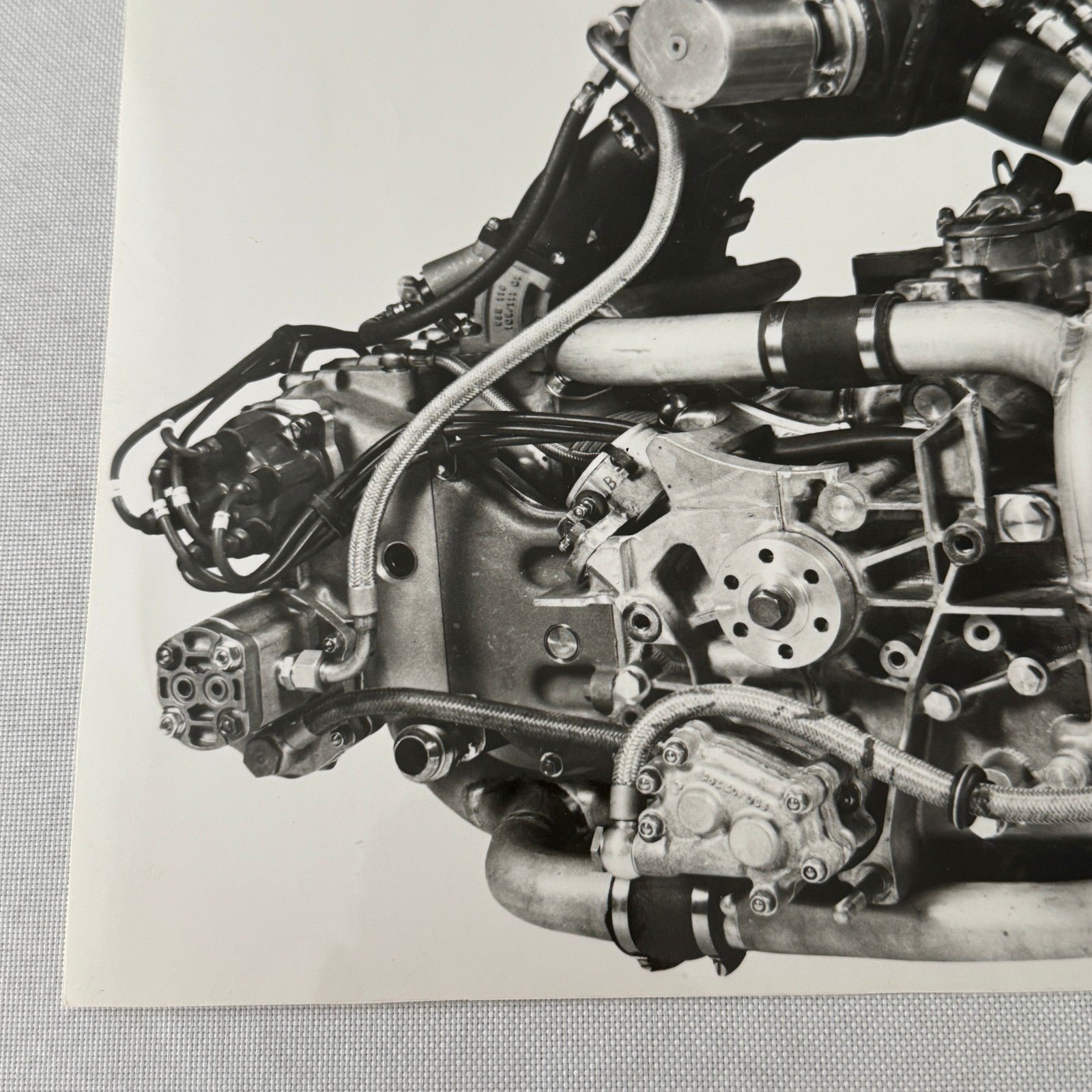 Porsche Racing Car Engine Photo Photograph Print Unidentified