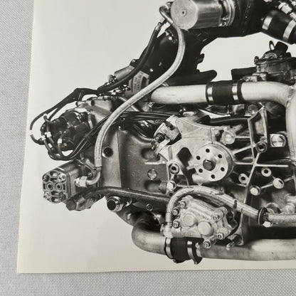 Porsche Racing Car Engine Photo Photograph Print Unidentified
