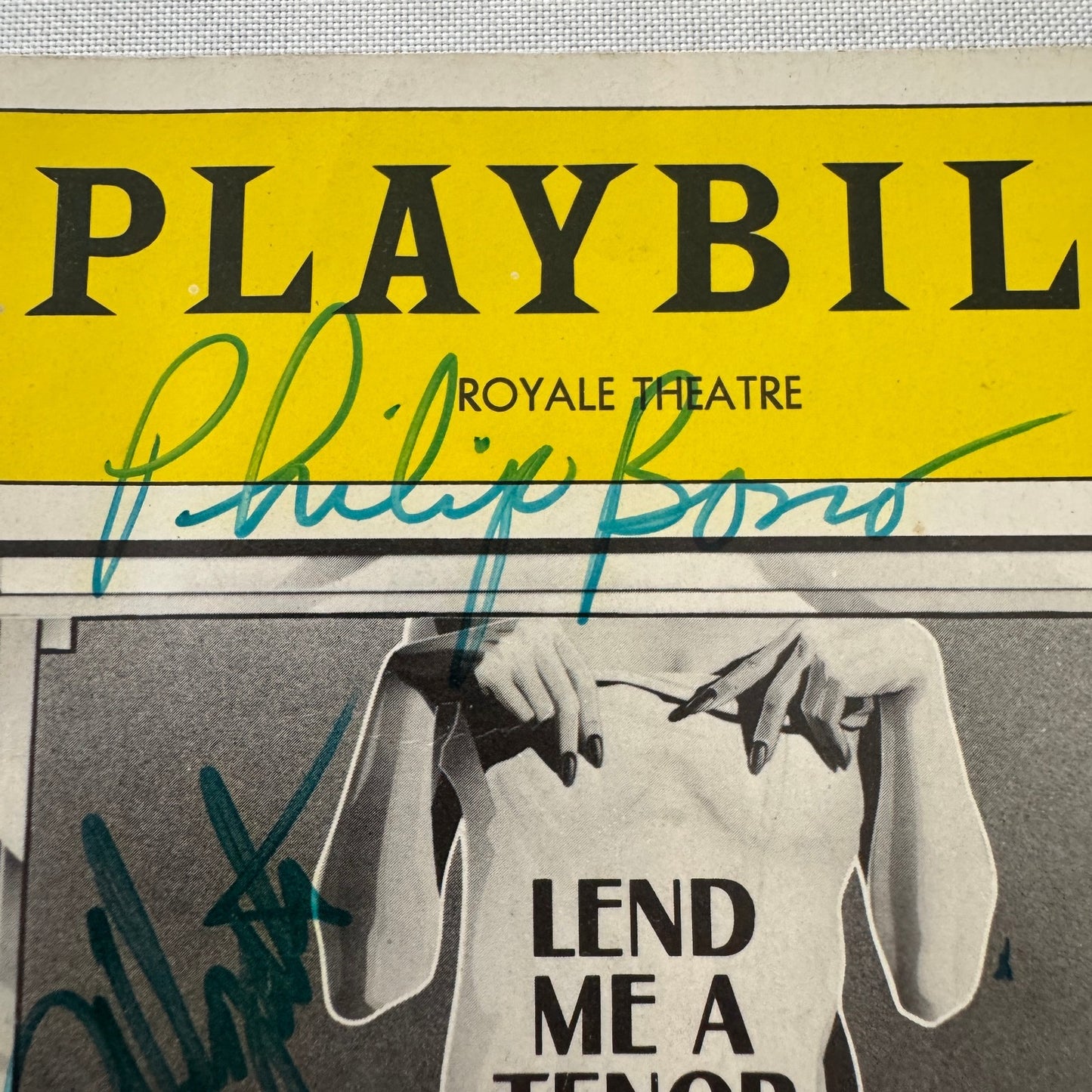 Lend Me A Tenor Cast Signed Program Playbill 1990 6x Signatures