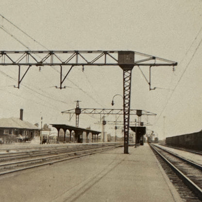 Vintage Train Track Photo Photograph Railroad Railway Rail Yard
