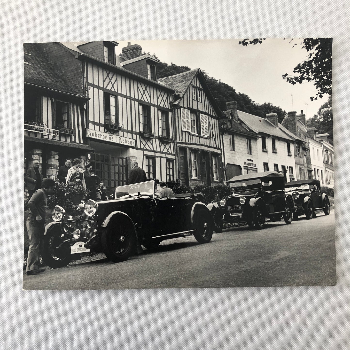 Vintage Antique Car Photo Photograph Print Paris Strausberg Rally Rallye