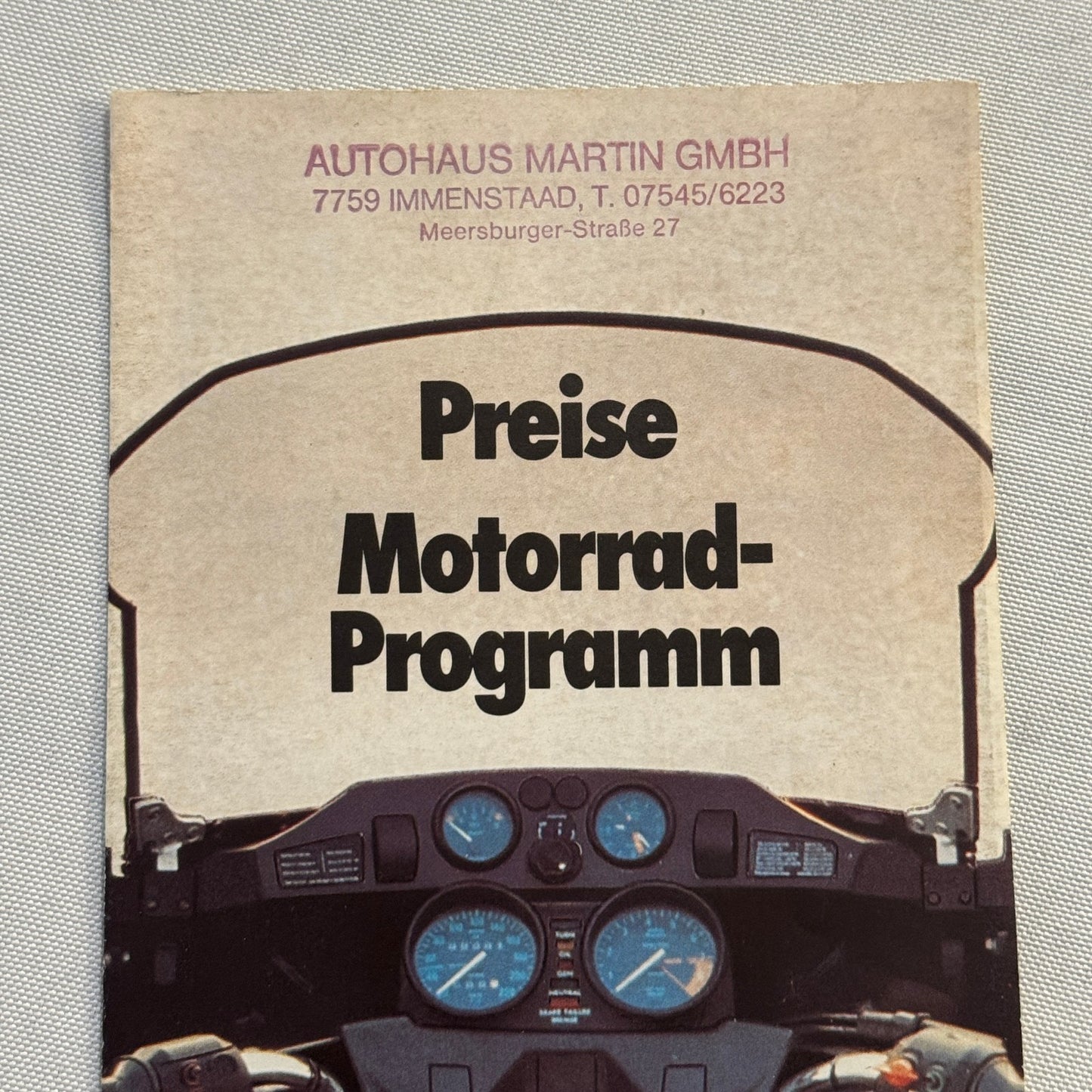 1979 BMW Motorcycle Price and Options Brochure Catalog R65 R100 R80 R45 GERMAN