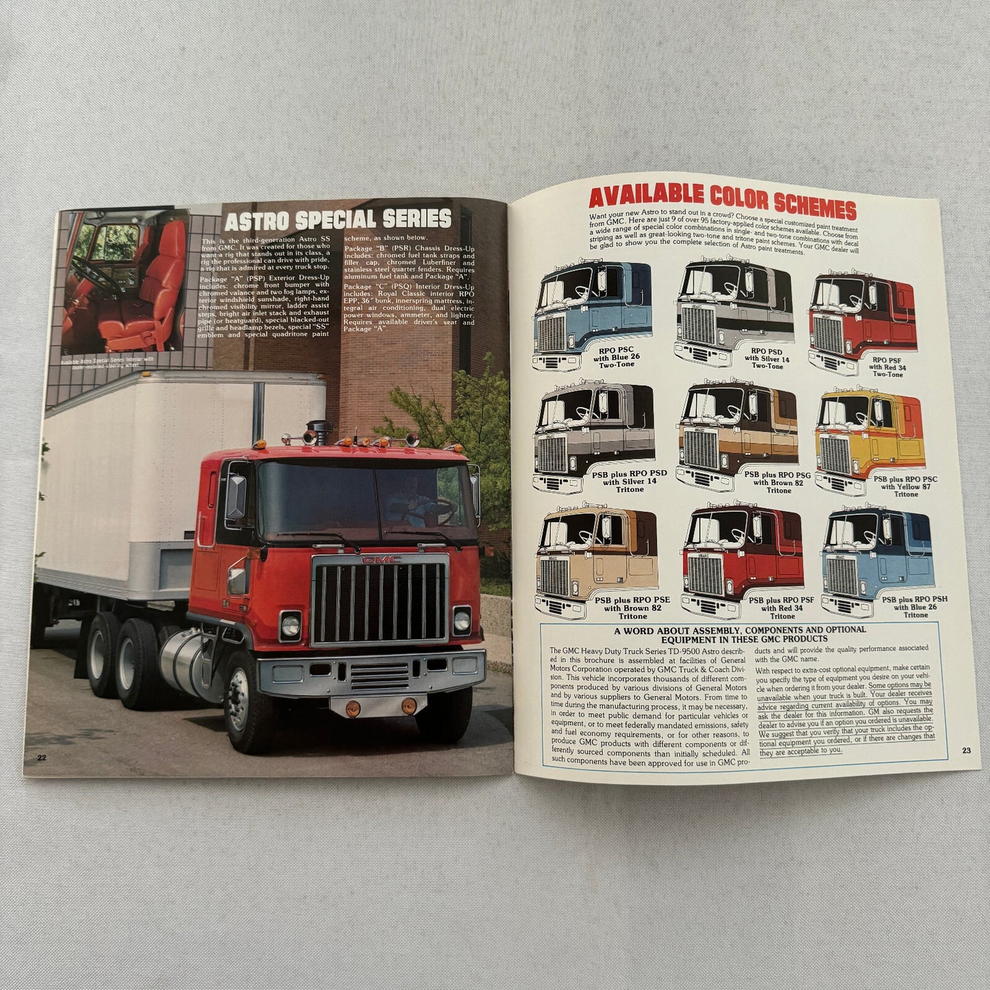 GMC Astro Truck Sales Brochure Catalog Advertising Vintage