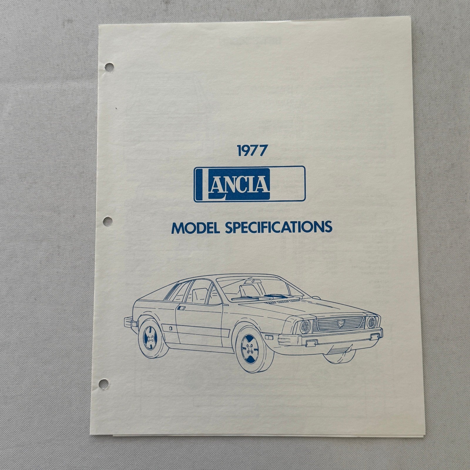 1977 Lancia Press Kit Brochure Photos Beta HPE Coupe Scorpion Sedan + 
