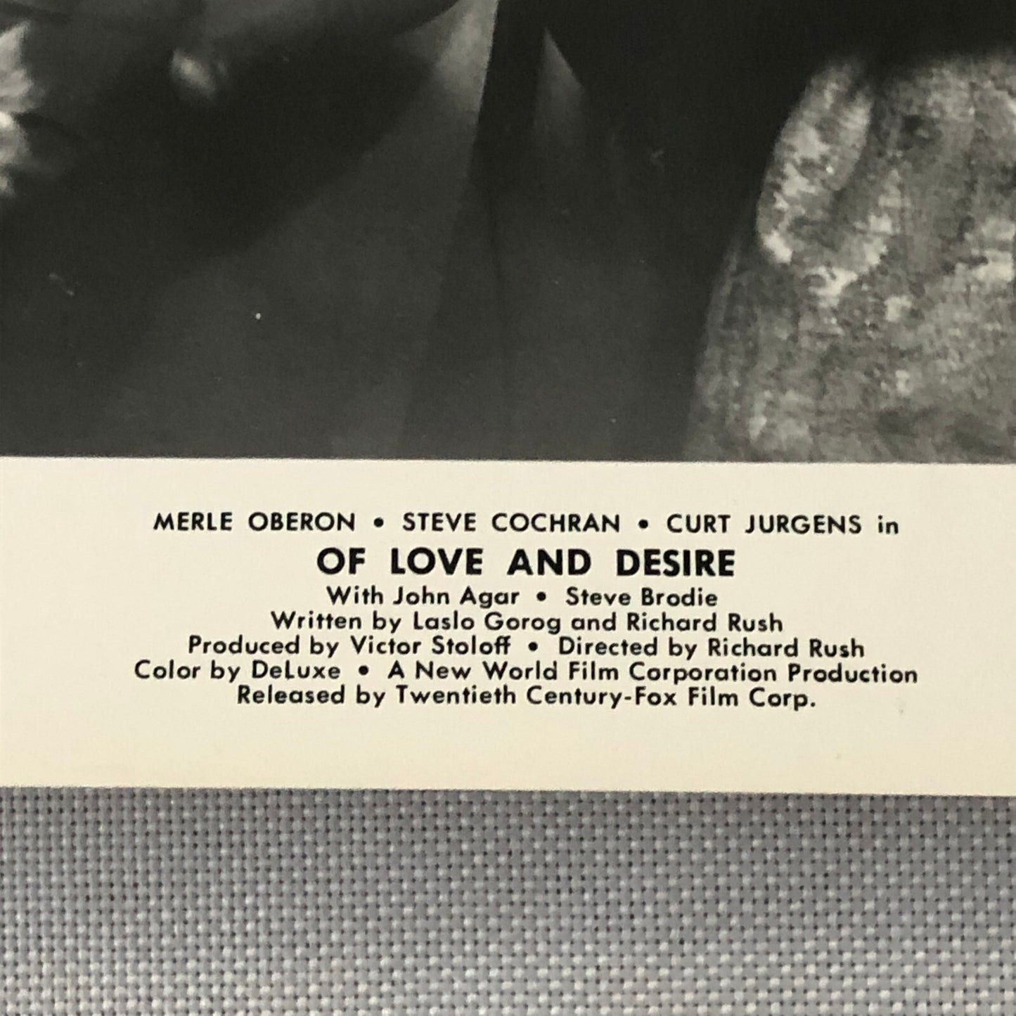 Merle Oberon Steve Cochrane Of Love and Desire Movie Press Photo Photograph 1963