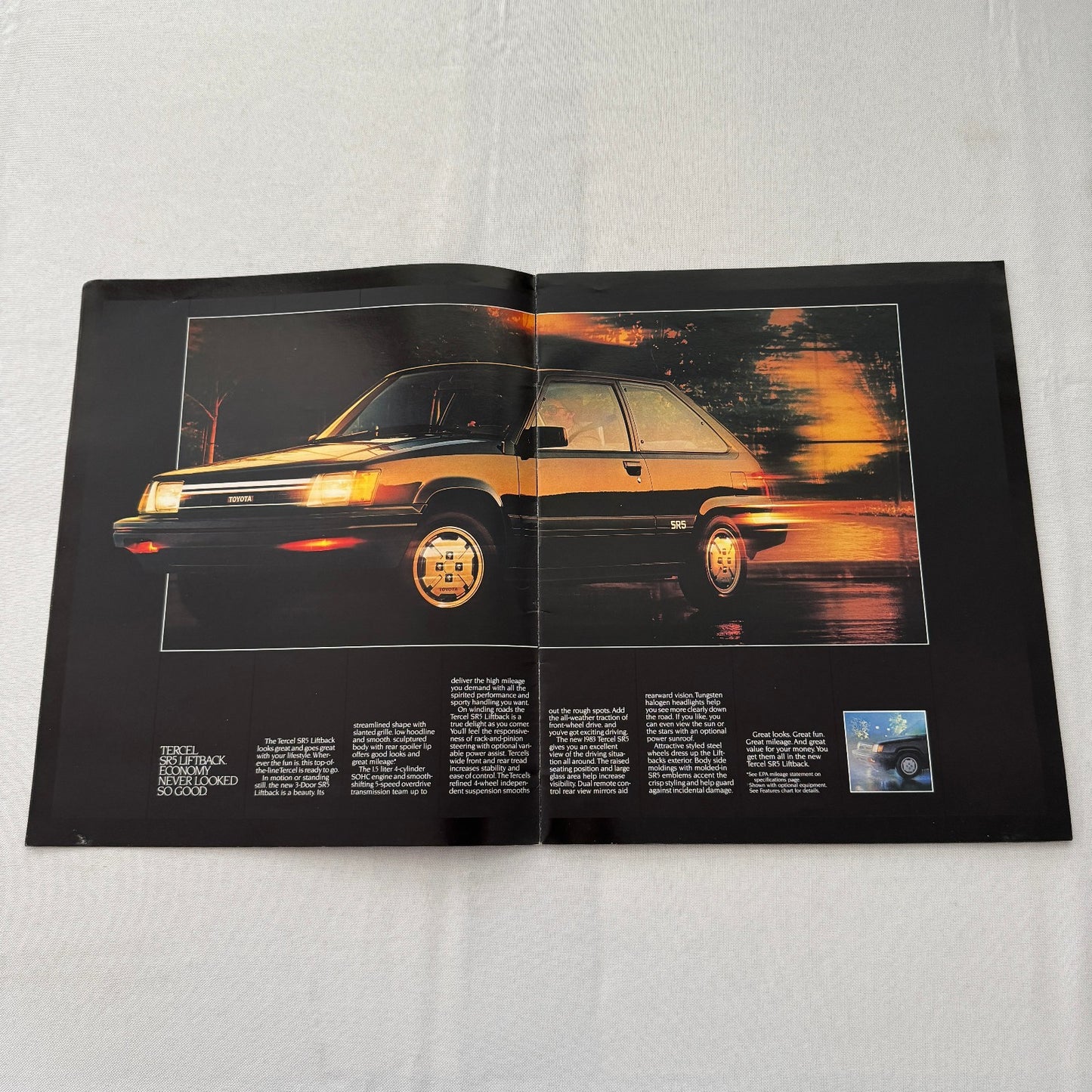 1983 Toyota Tercel Car Sales Brochure Catalog SR5 Wagon Liftback 4WD Vintage