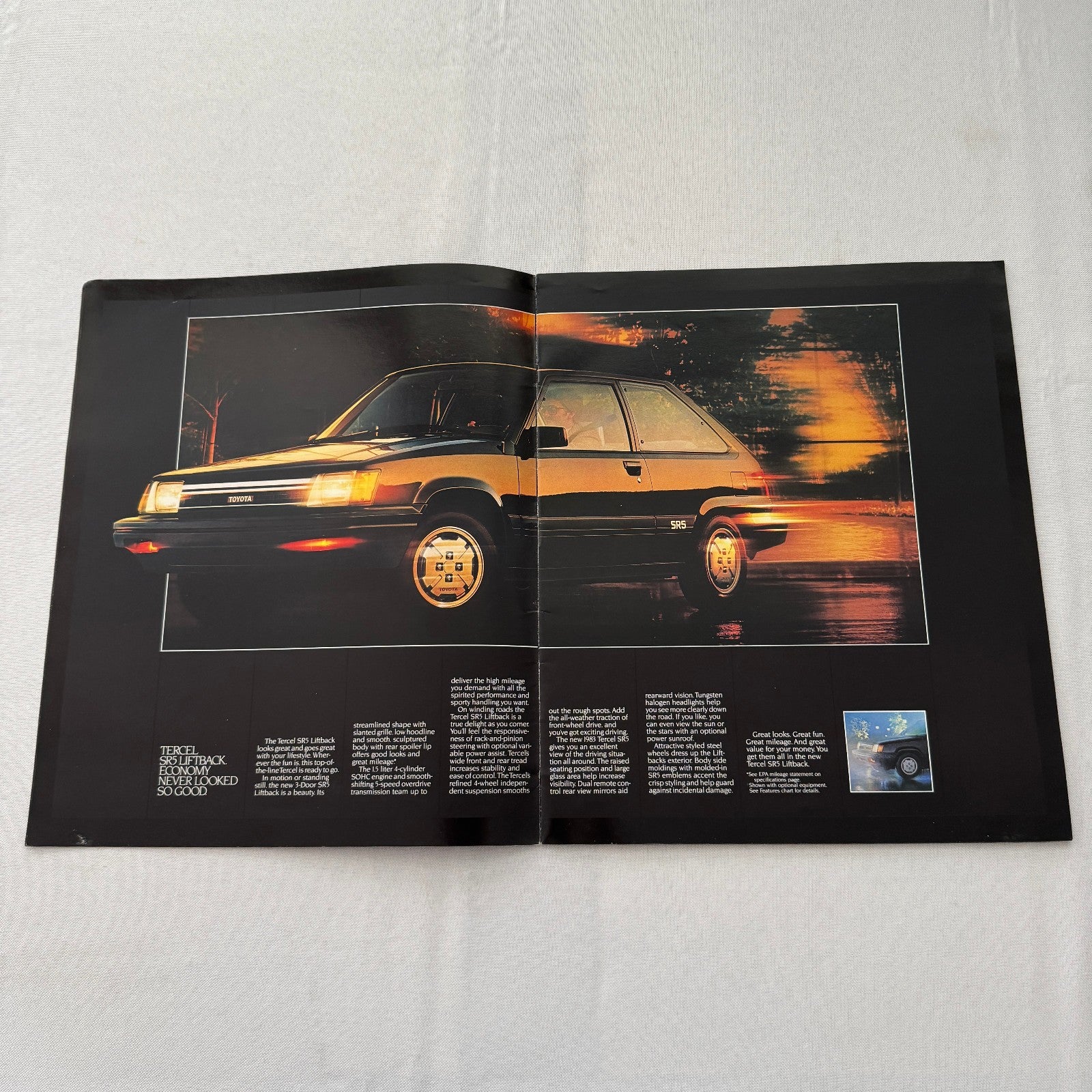1983 Toyota Tercel Car Sales Brochure Catalog SR5 Wagon Liftback 4WD Vintage
