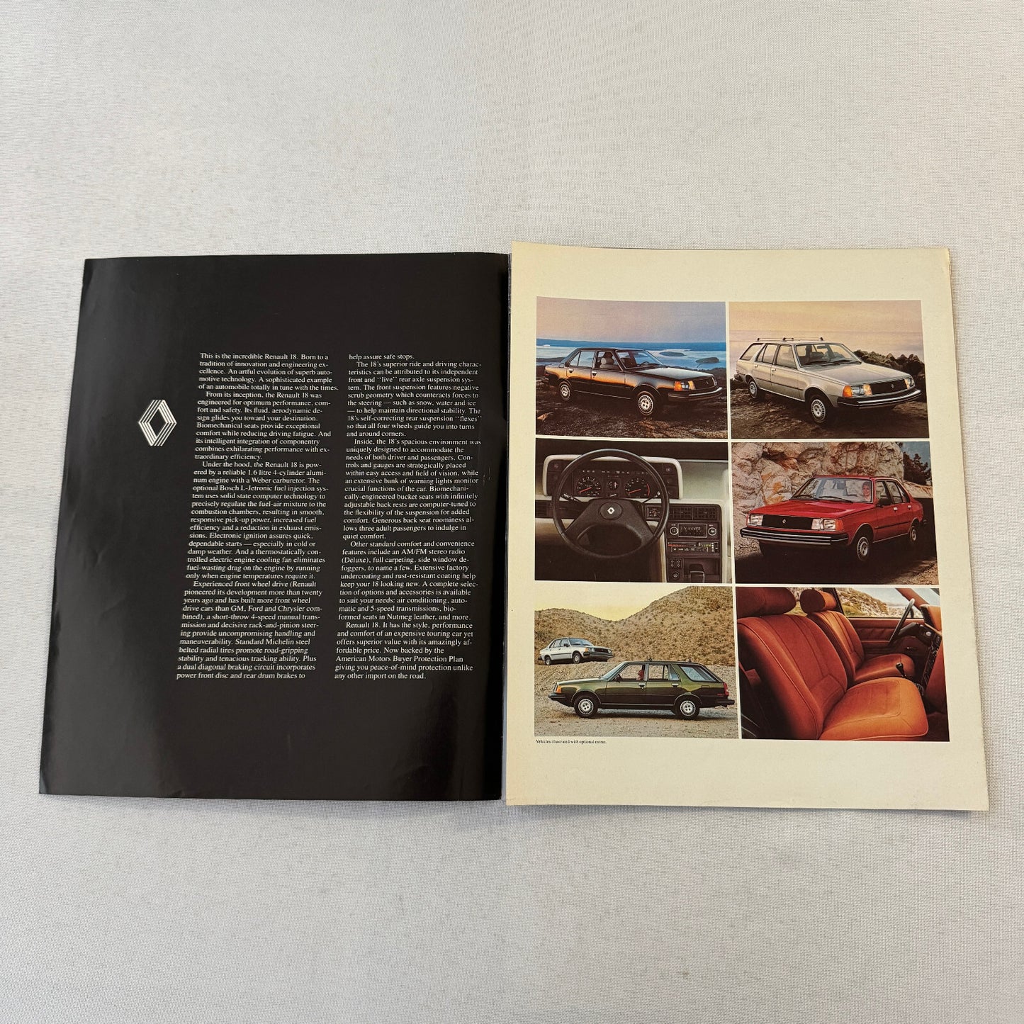 Renault 18 Sedan and Station Wagon Sales Brochure Catalog Vintage Advertising