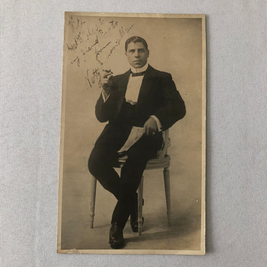 Circus Performer with Cigar Netty Janowsky Photo Photograph Print Vintage