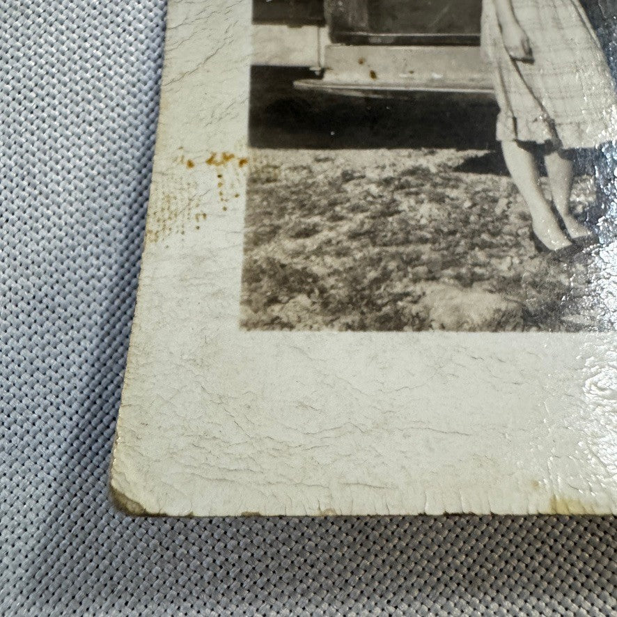 Vintage Photo Photograph Print People with Truck Couple Man Woman Snapshot