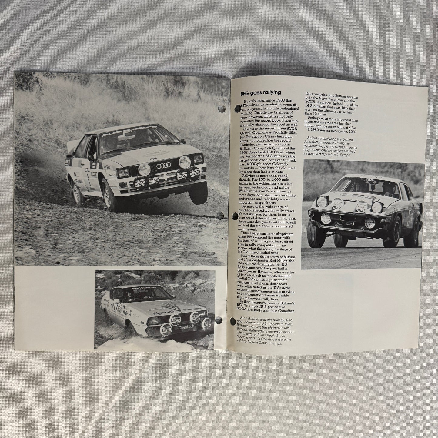 BF Goodrich Tire RACING Sales Brochure Catalog Baja 1000 IMSA LeMans Rally
