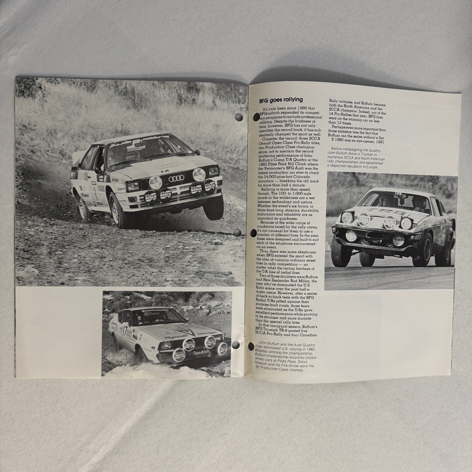 BF Goodrich Tire RACING Sales Brochure Catalog Baja 1000 IMSA LeMans Rally