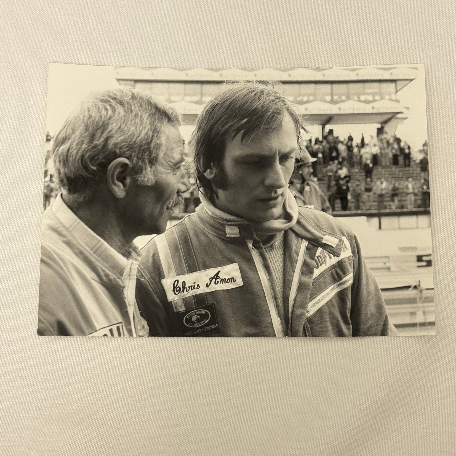Vintage Racing Photo Chris Amon 1972 Spanish Grand Prix Race Motorsport
