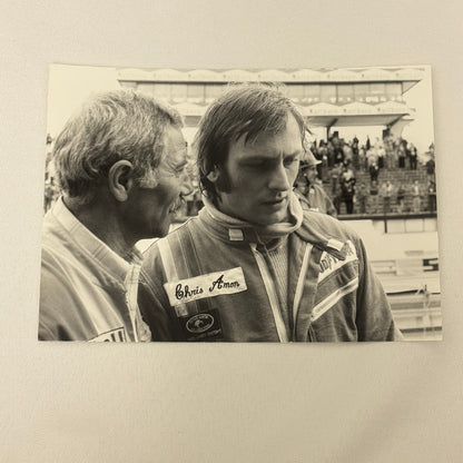 Vintage Racing Photo Chris Amon 1972 Spanish Grand Prix Race Motorsport
