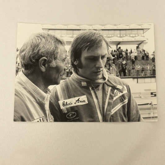 Vintage Racing Photo Chris Amon 1972 Spanish Grand Prix Race Motorsport