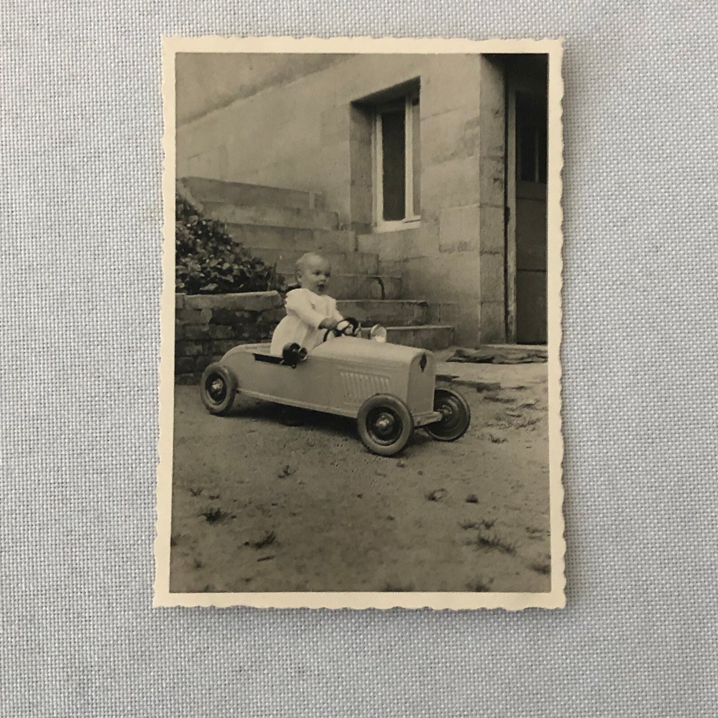 Baby with Antique Pedal Car Vintage Photo Photograph Lot of 4 