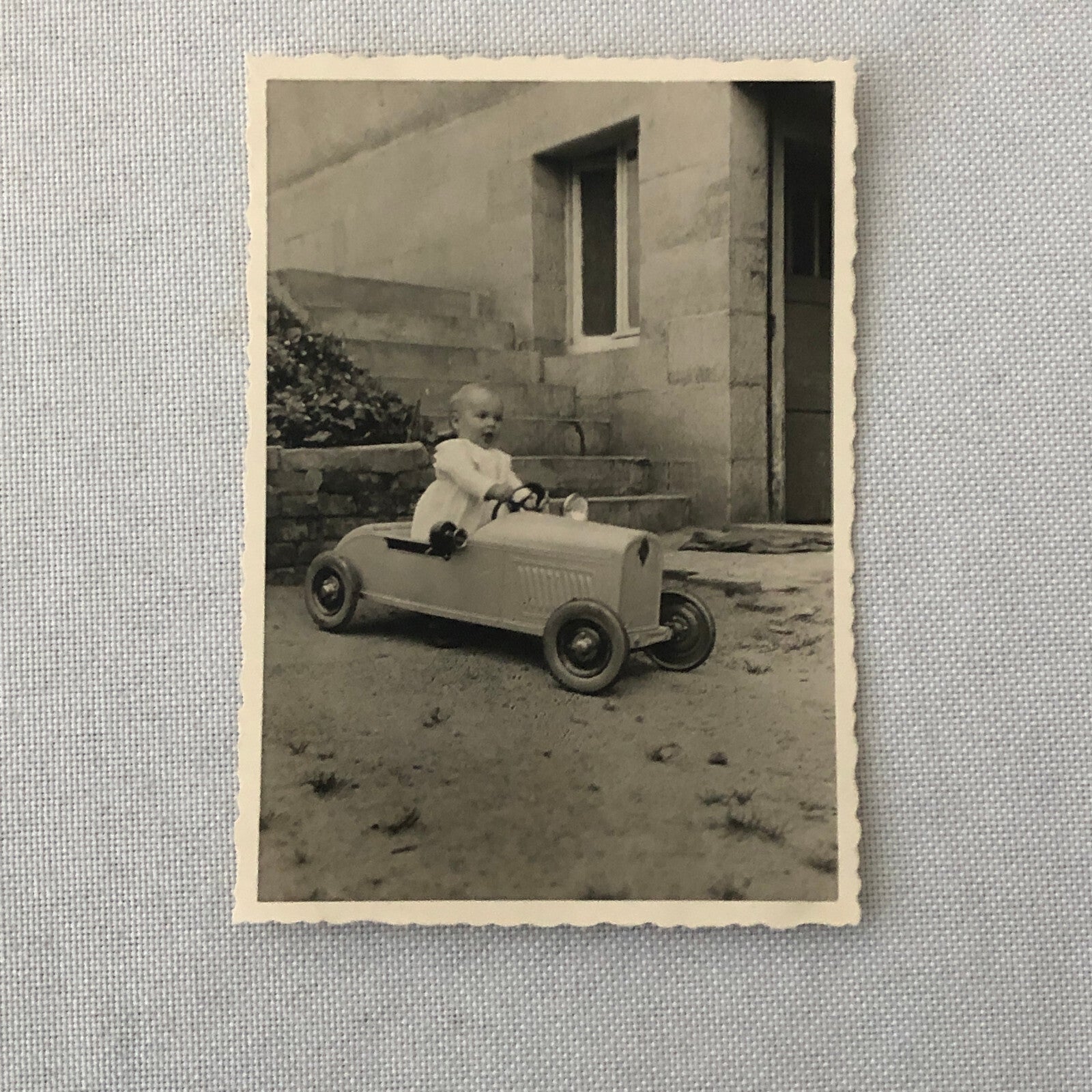Baby with Antique Pedal Car Vintage Photo Photograph Lot of 4 