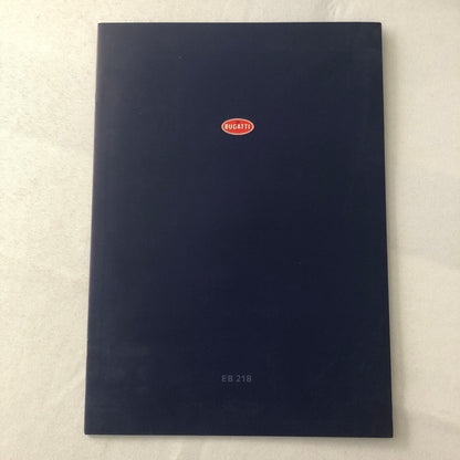 Bugatti EB 218 Concept Car Sales Brochure Catalog Bugatti EB218