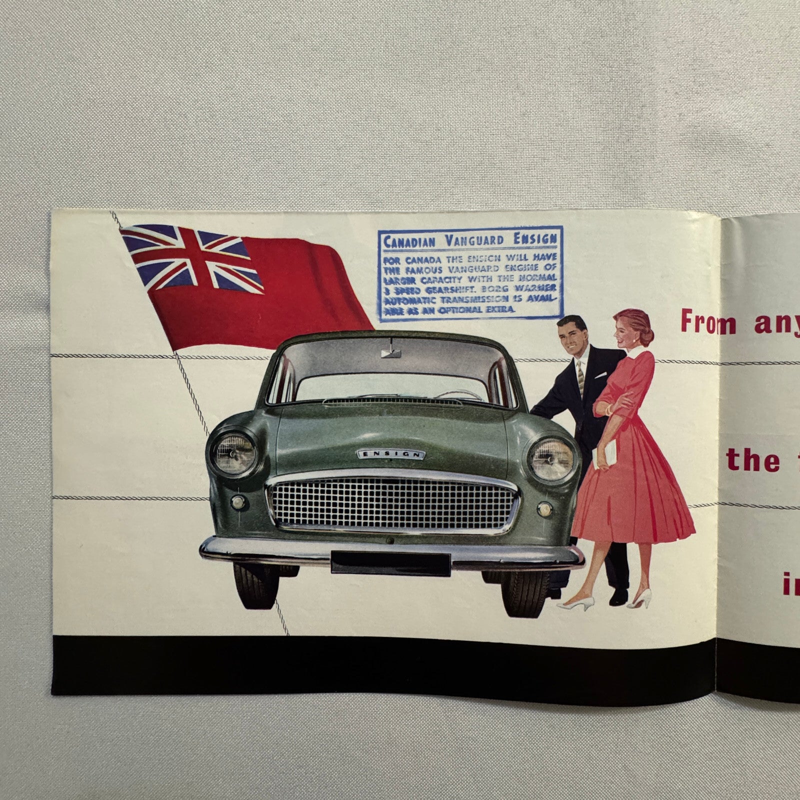 Standard Ensign Car Sales Brochure Catalog Vintage Advertising