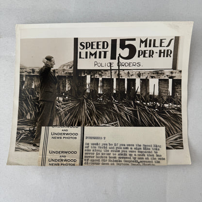 Press Photo Photograph Malcolm Campbell Racing Driver Daytona Beach Florida