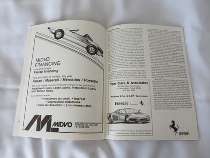 1986 Ferrari Club of America Annual Meet Program Book Magazine Testarossa +