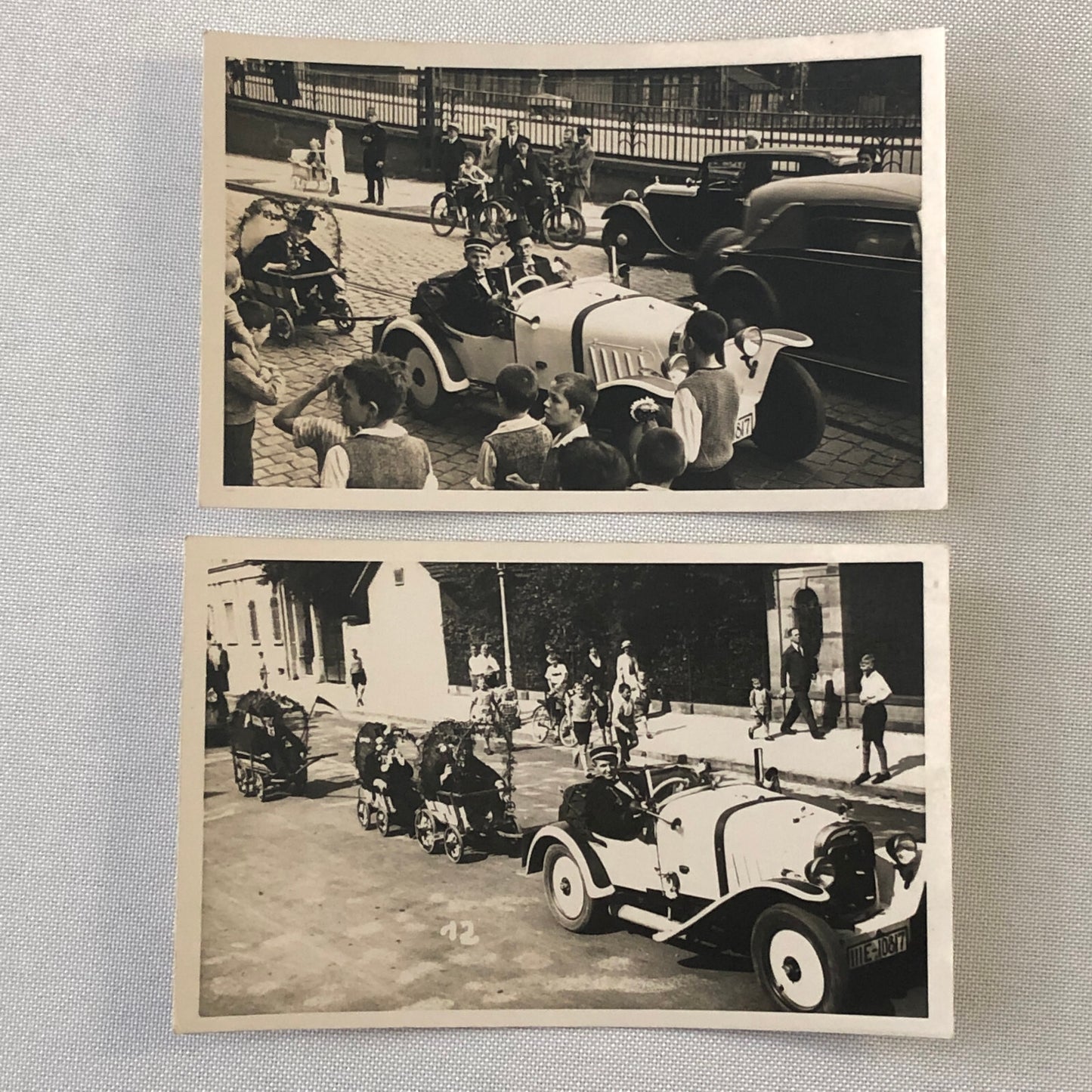 Vintage Parade Car Photo Germany Antique Automobile Photograph Lot of 2