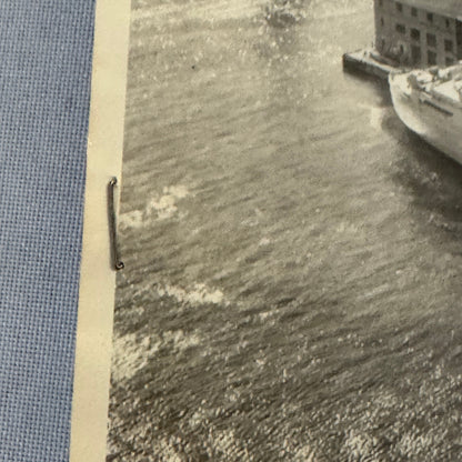 Vintage Ship Boat Photo Photograph Print Queen Elizabeth Ship Halifax Harbour