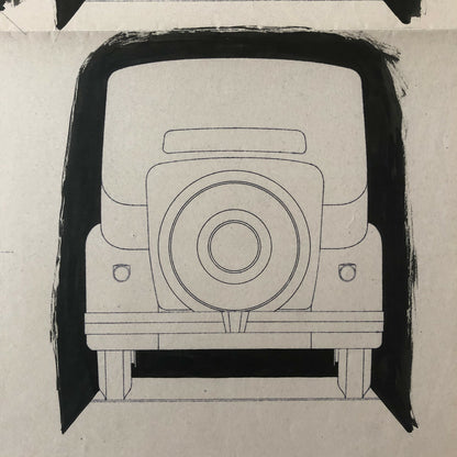 1934 Coachbuilder Car Design Blueprint Rendering Blue Print Coupe 