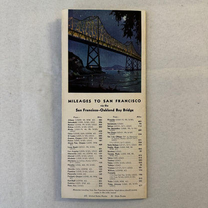 Vintage San Francisco Oakland Bay Bridge Map Brochure