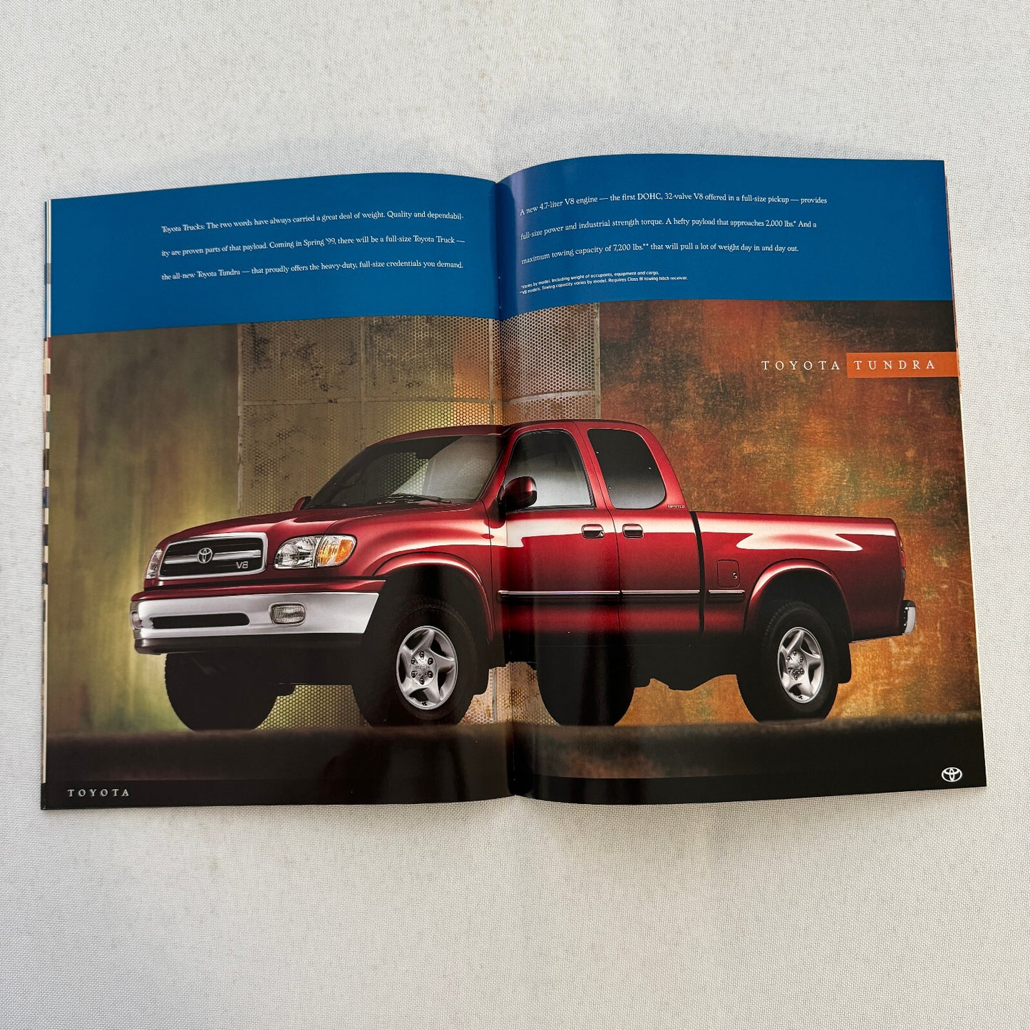 1999 Toyota Sales Brochure Catalog Solara Celica Corolla Tacoma Rav4 LandCruiser