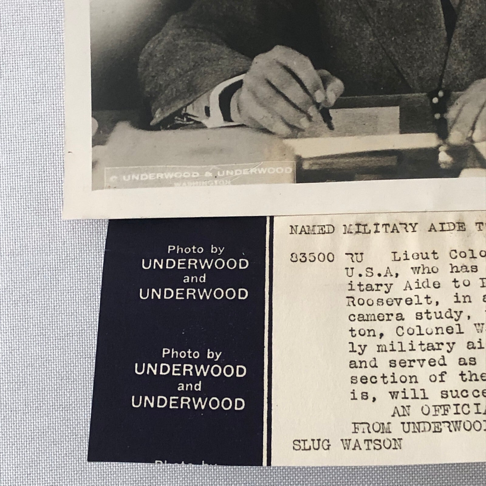Press Photo Photograph Portrait President Franklin Roosevelt Military Aide 1933