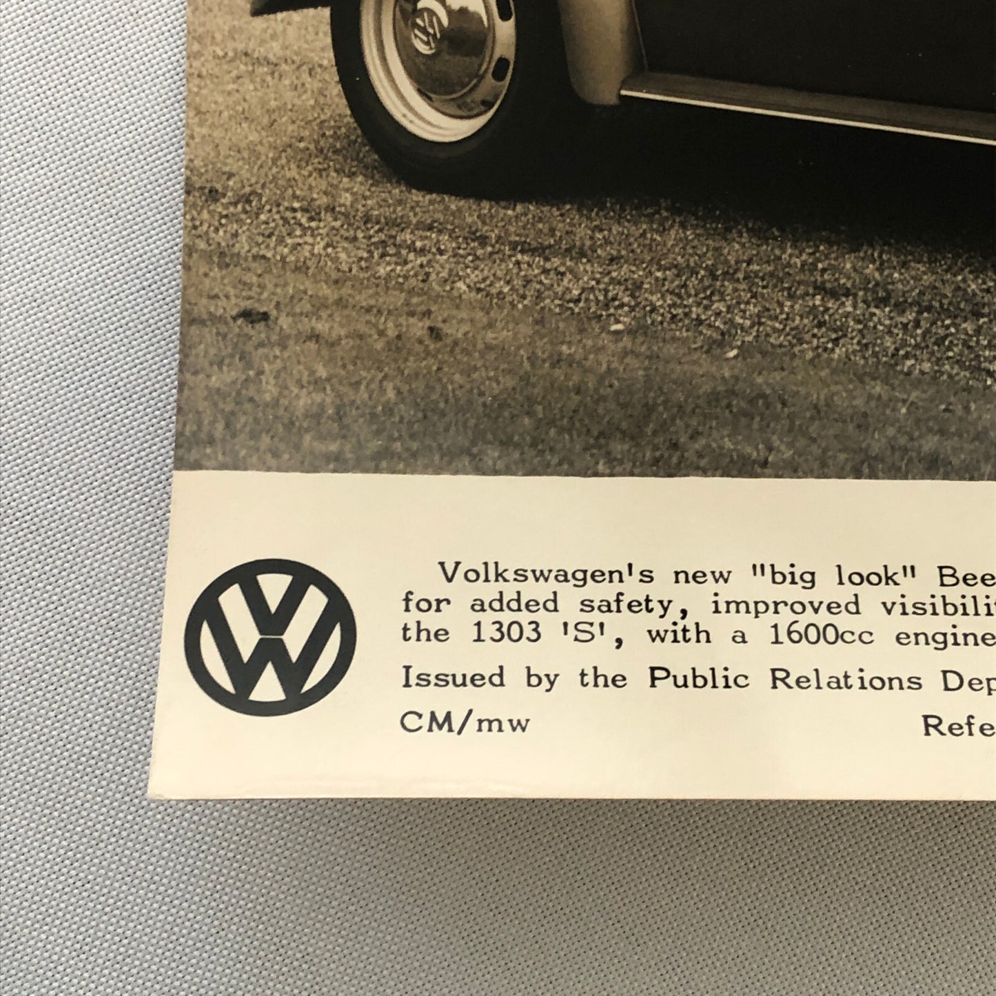 Vintage Volkswagen VW Beetle Factory Press Photo Photograph Print