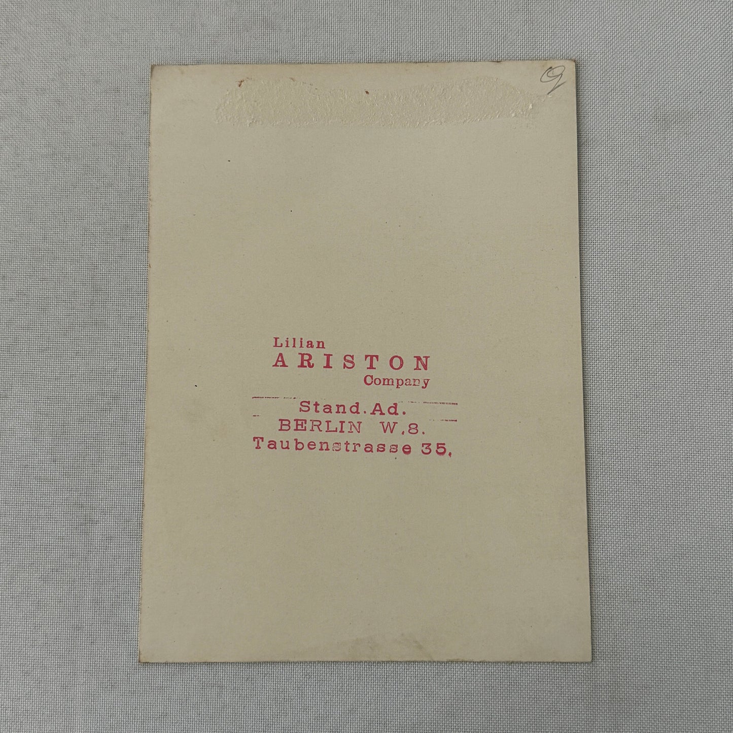 Vintage Circus Acrobat Balancing Act Postcard Lilian Ariston Company Berlin