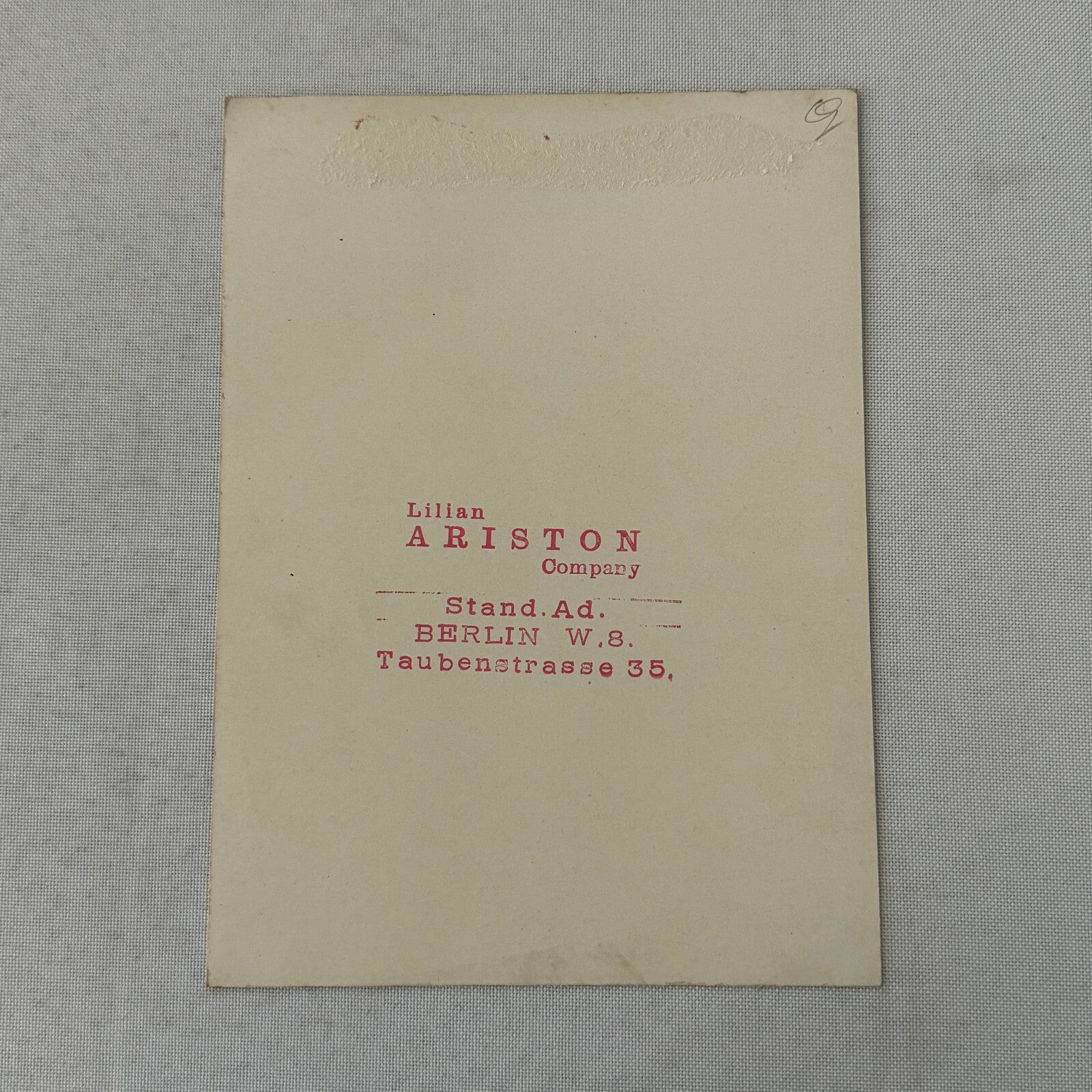 Vintage Circus Acrobat Balancing Act Postcard Lilian Ariston Company Berlin