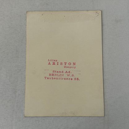 Vintage Circus Acrobat Balancing Act Postcard Lilian Ariston Company Berlin