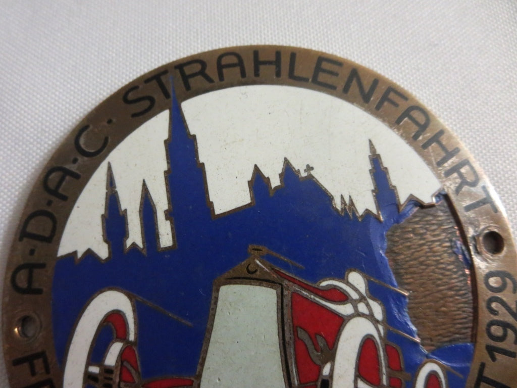 1929 ADAC Strahlenfahrt Freiburg I BR Car Rally Racing Badge Emblem 