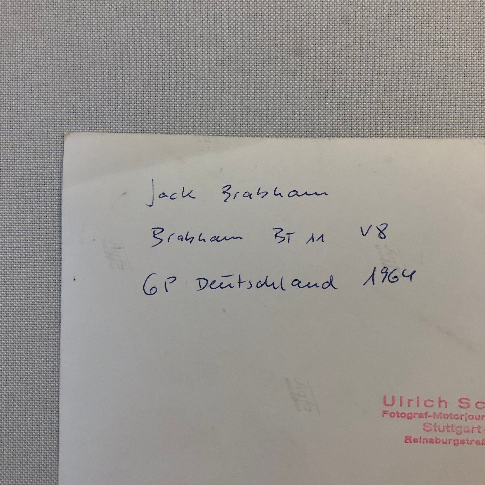 Vintage Racing Photo Photograph Jack Brabham 1964 German Grand Prix