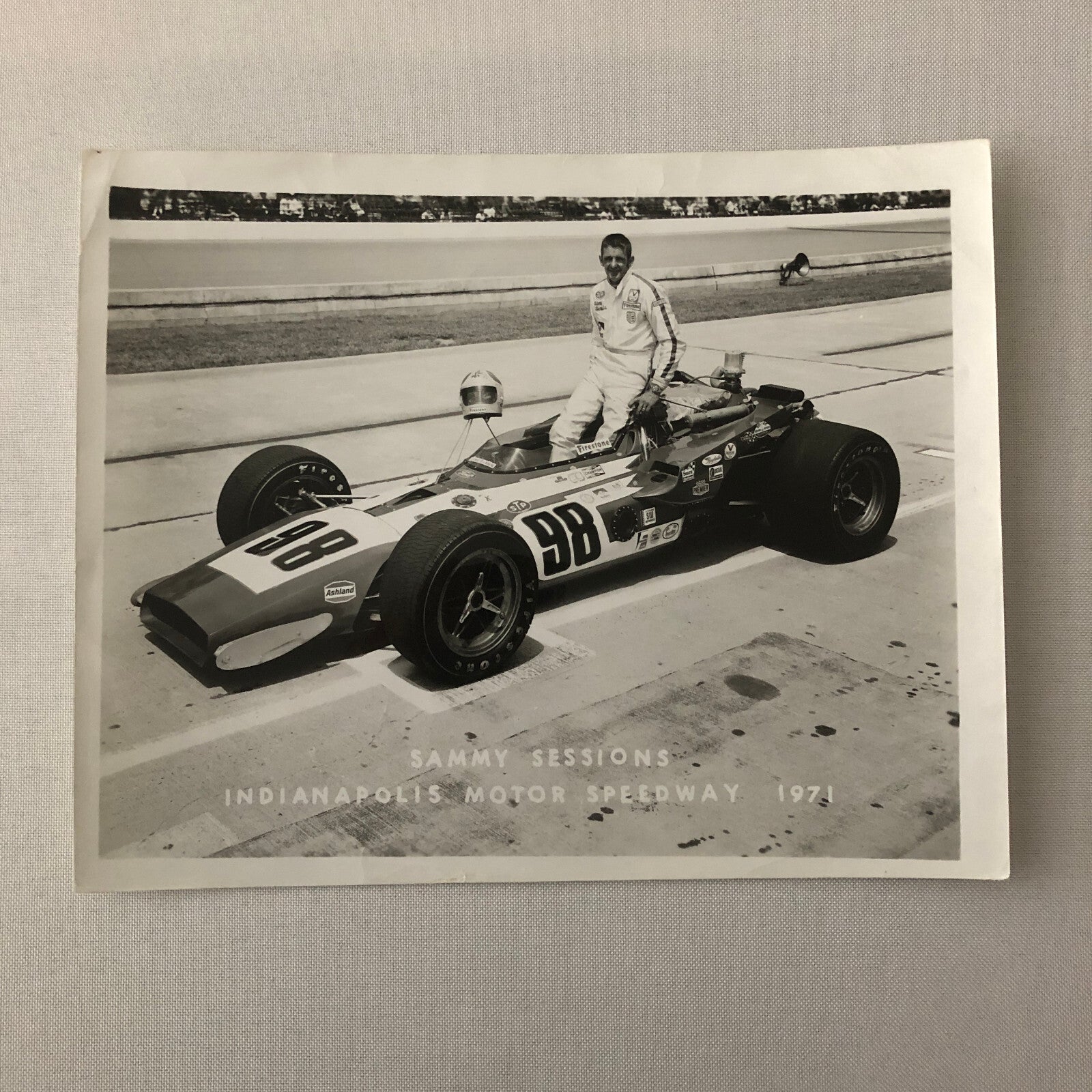 Vintage Indy Indianapolis Racing Photo Photograph 1971 Sammy Sessions