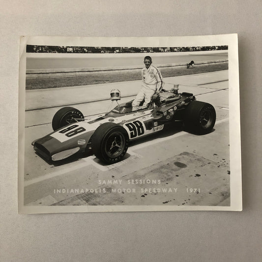 Vintage Indy Indianapolis Racing Photo Photograph 1971 Sammy Sessions