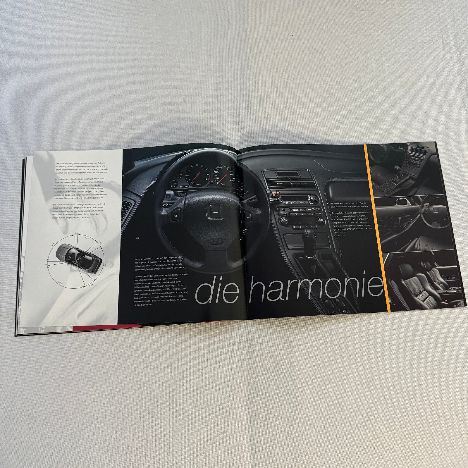 Honda NSX Car Sales Brochure Catalog Advertising GERMAN Text Acura NSX