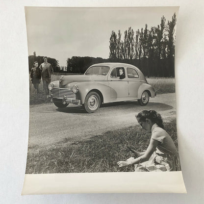 Vintage Peugeot 203 Berline Car Photo Photograph Print 