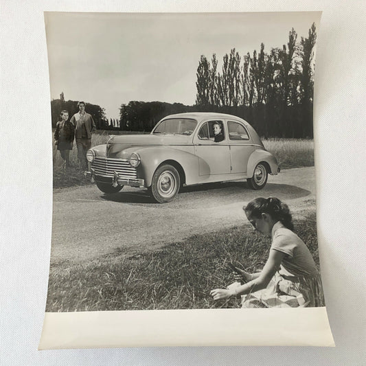 Vintage Peugeot 203 Berline Car Photo Photograph Print 