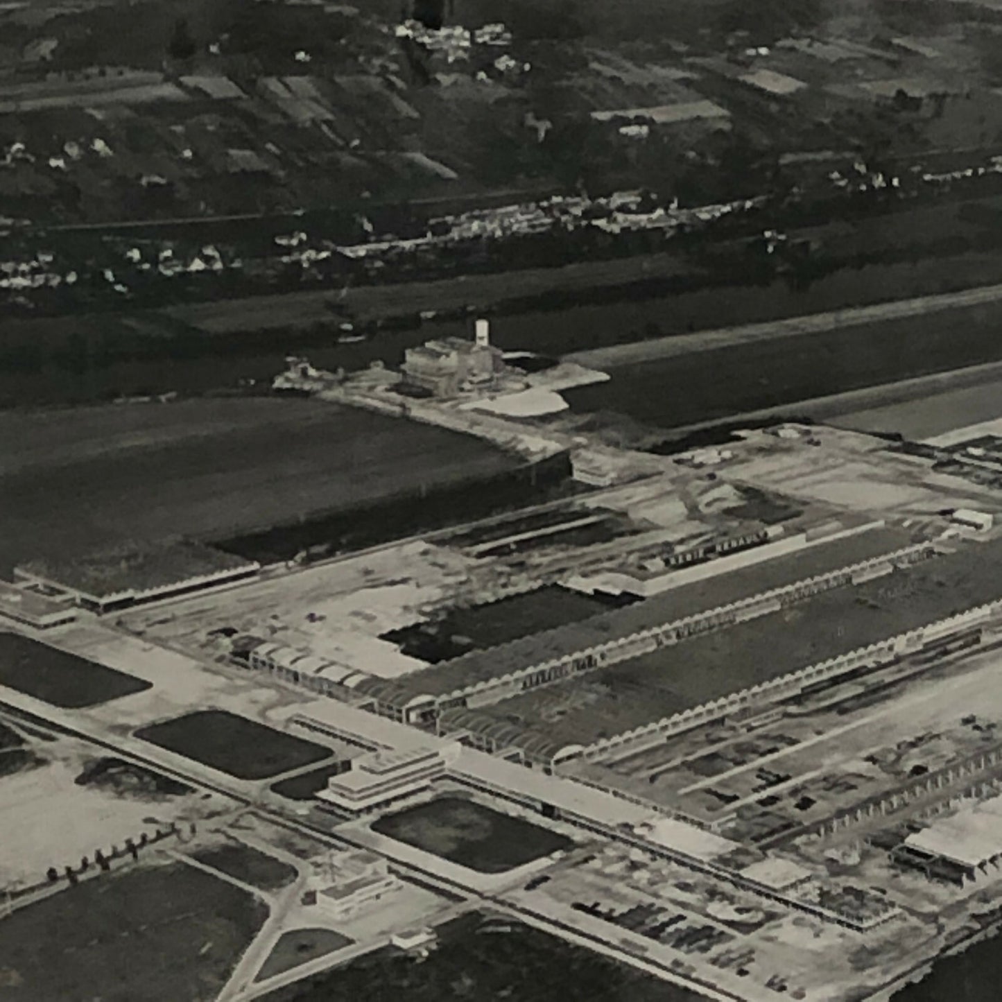 Vintage Renault Factory Building Press Photo Photograph Print