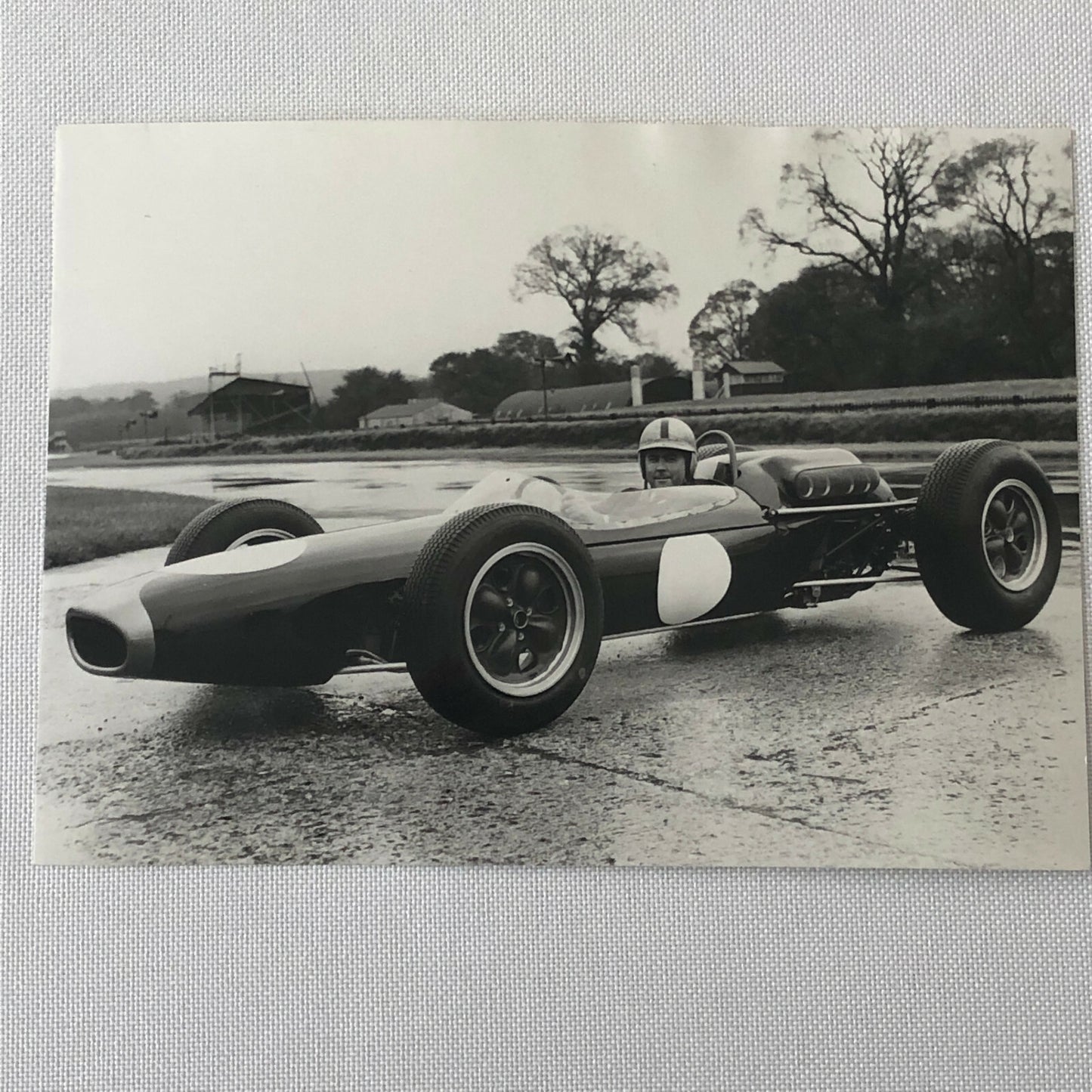 Vintage Racing Photo Photograph Jack Brabham Driver in Climax Car at Goodwood