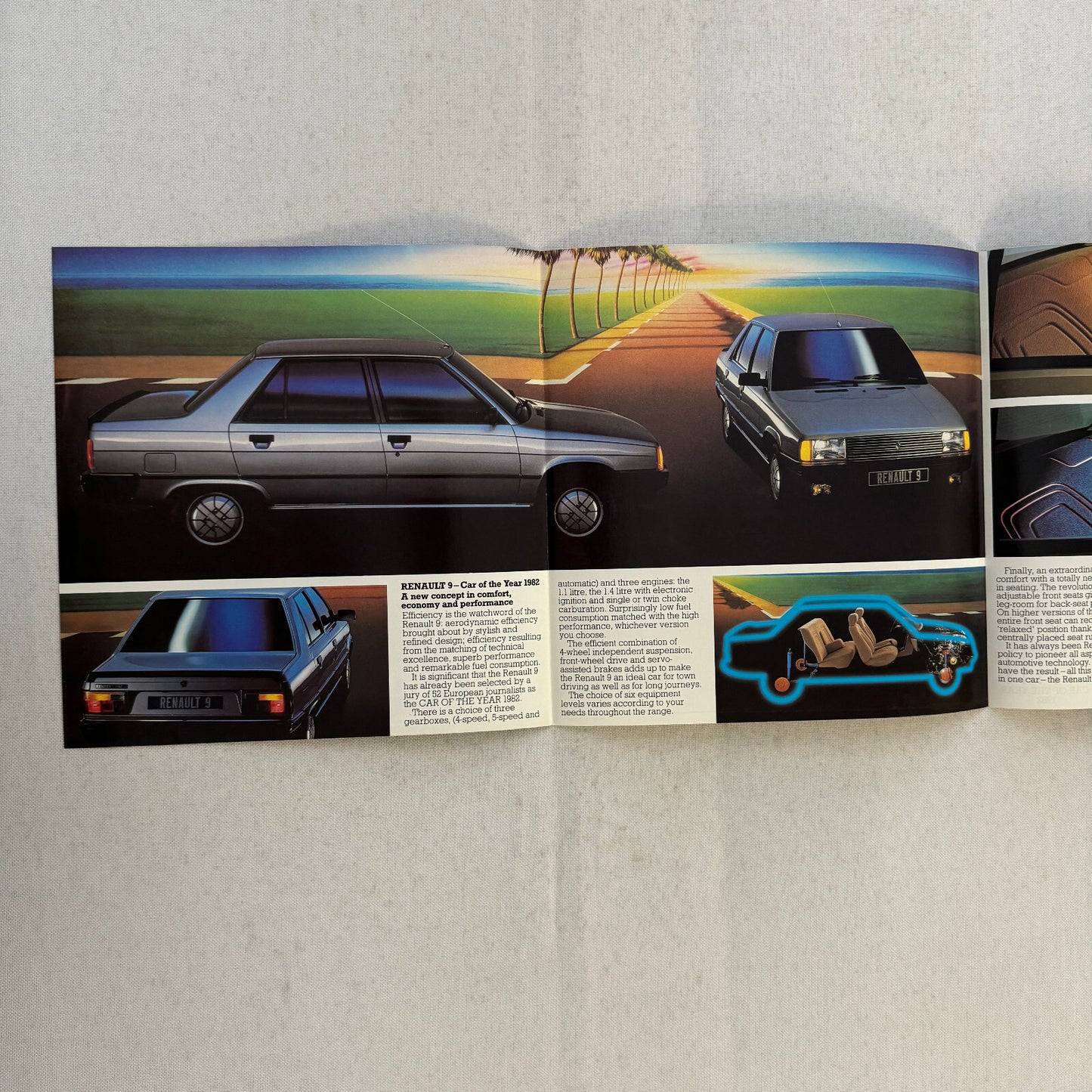 1982 Renault 9 Car Sales Brochure Catalog Advertising Vintage
