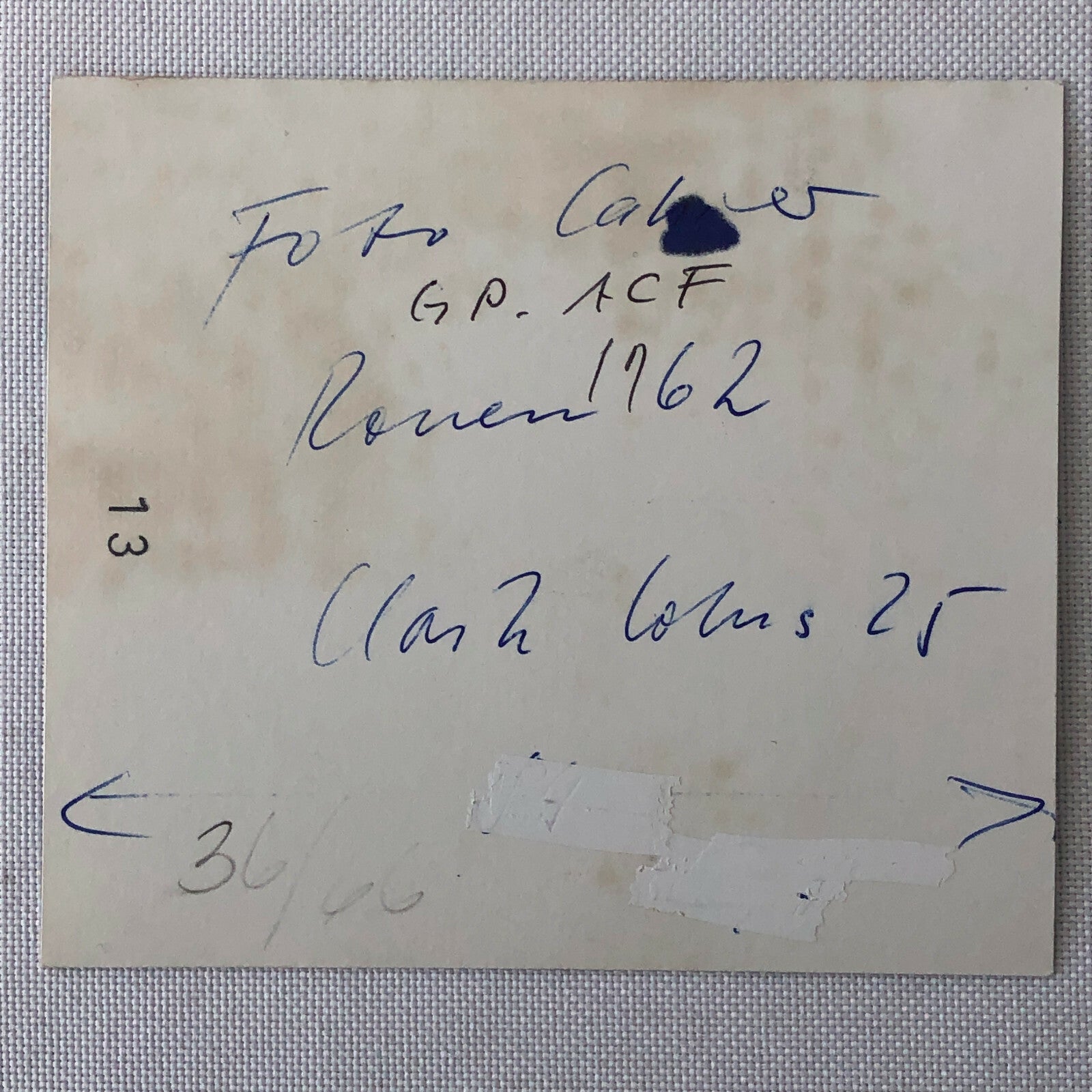 1962 ACF Rouen Grand Prix Car Racing Photo Photograph - Jim Clark Lotus CAHIER