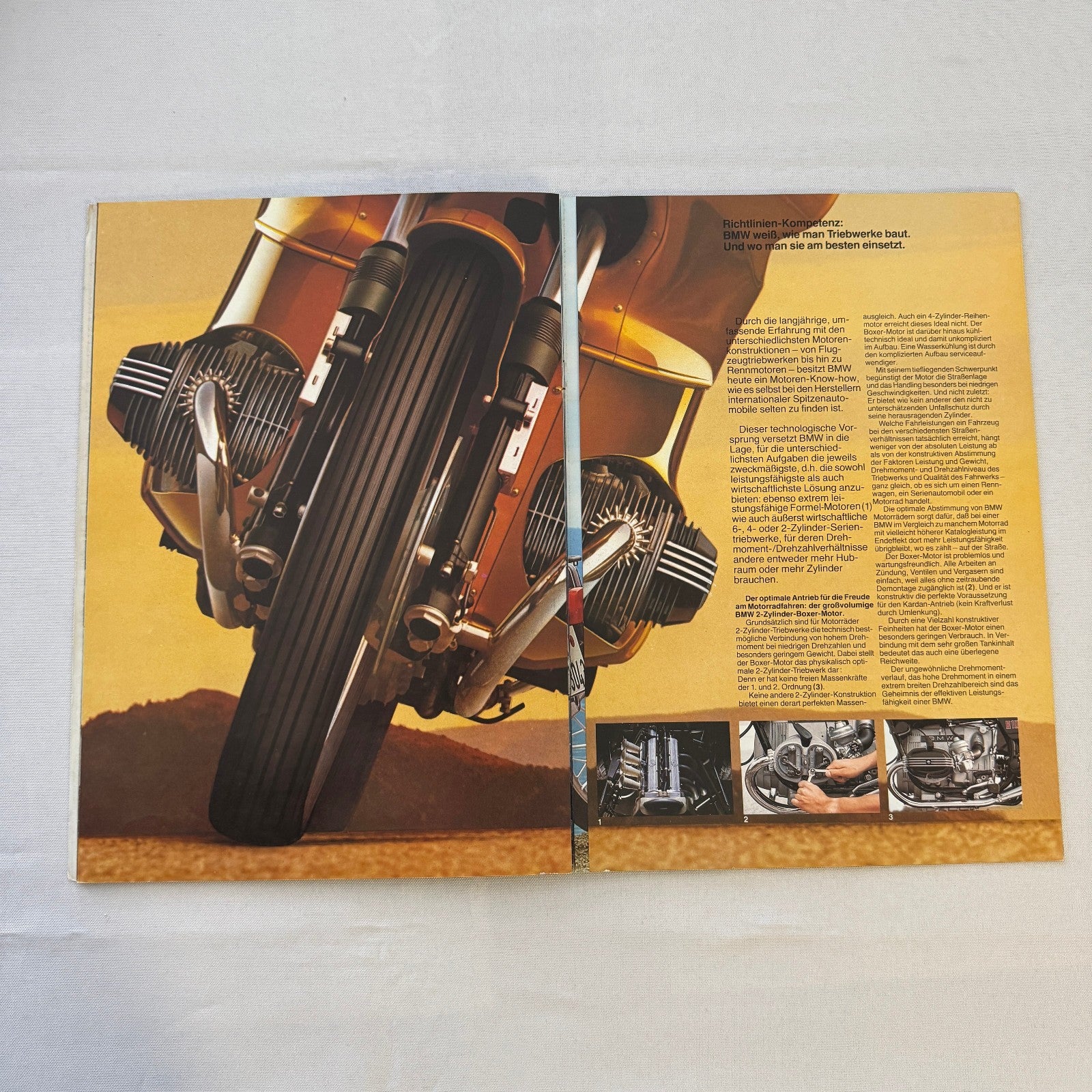 Vintage BMW Motorcycle Bike Brochure R100RS R100RT R100S R100T R80/7 GERMAN