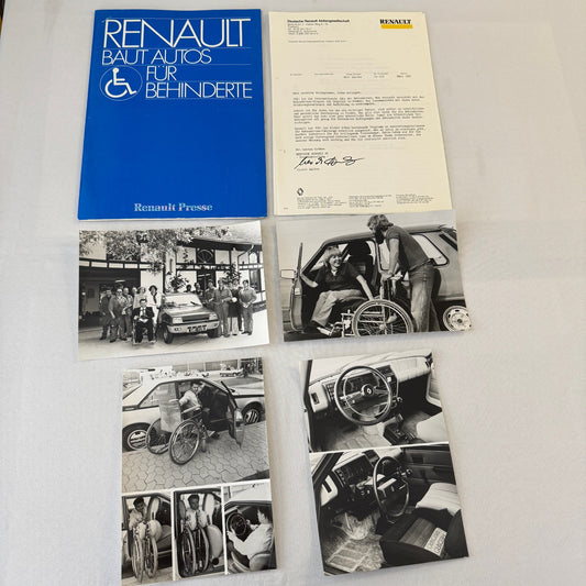 1981 Renault Disabled Driver Car Press Kit Brochure Photos Renault 5 18 Fuego