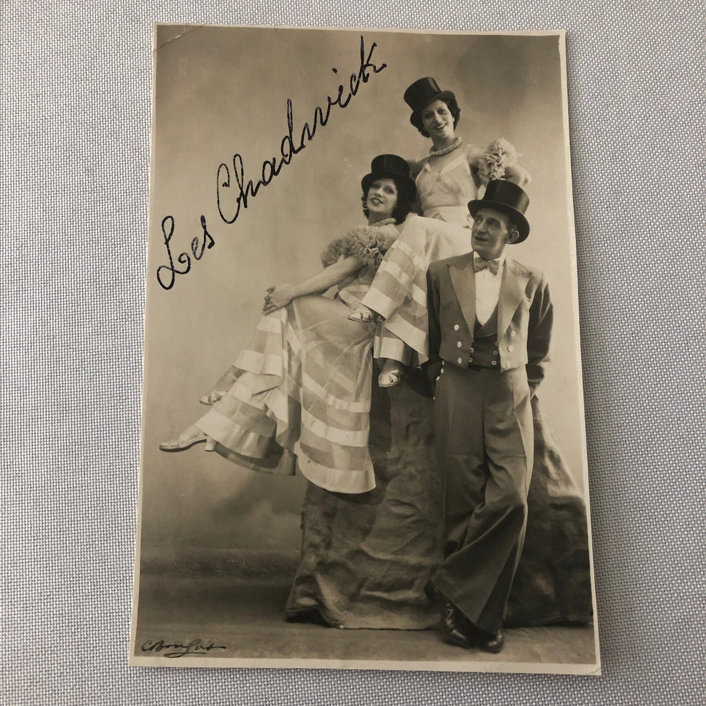 Circus Performer Act Troupe Acrobat Les Chadwicks Vintage Photo Photograph