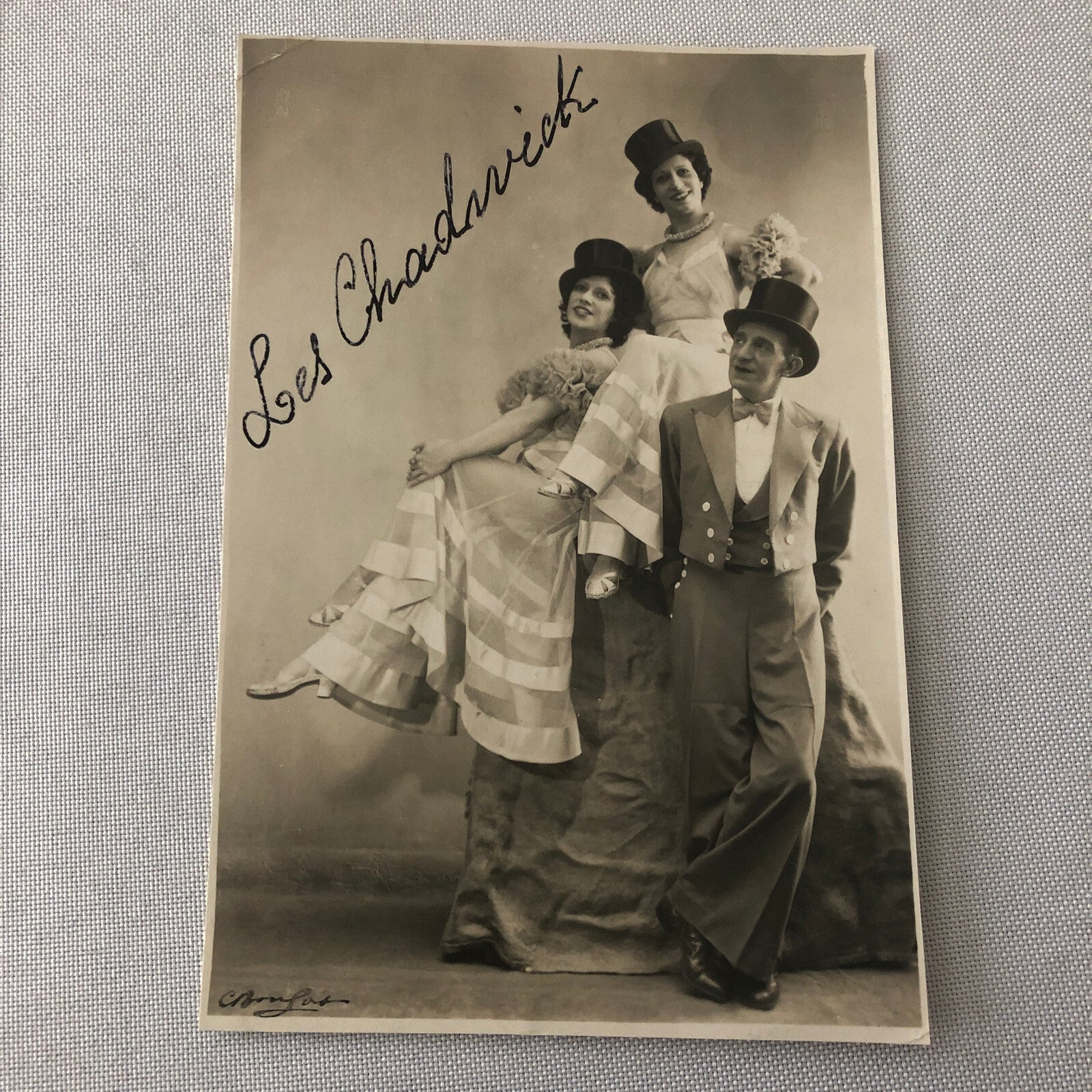 Circus Performer Act Troupe Acrobat Les Chadwicks Vintage Photo Photograph